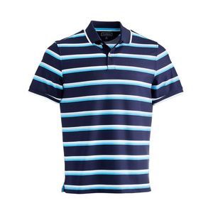CLUBROOM Mens Navy Striped Polo M